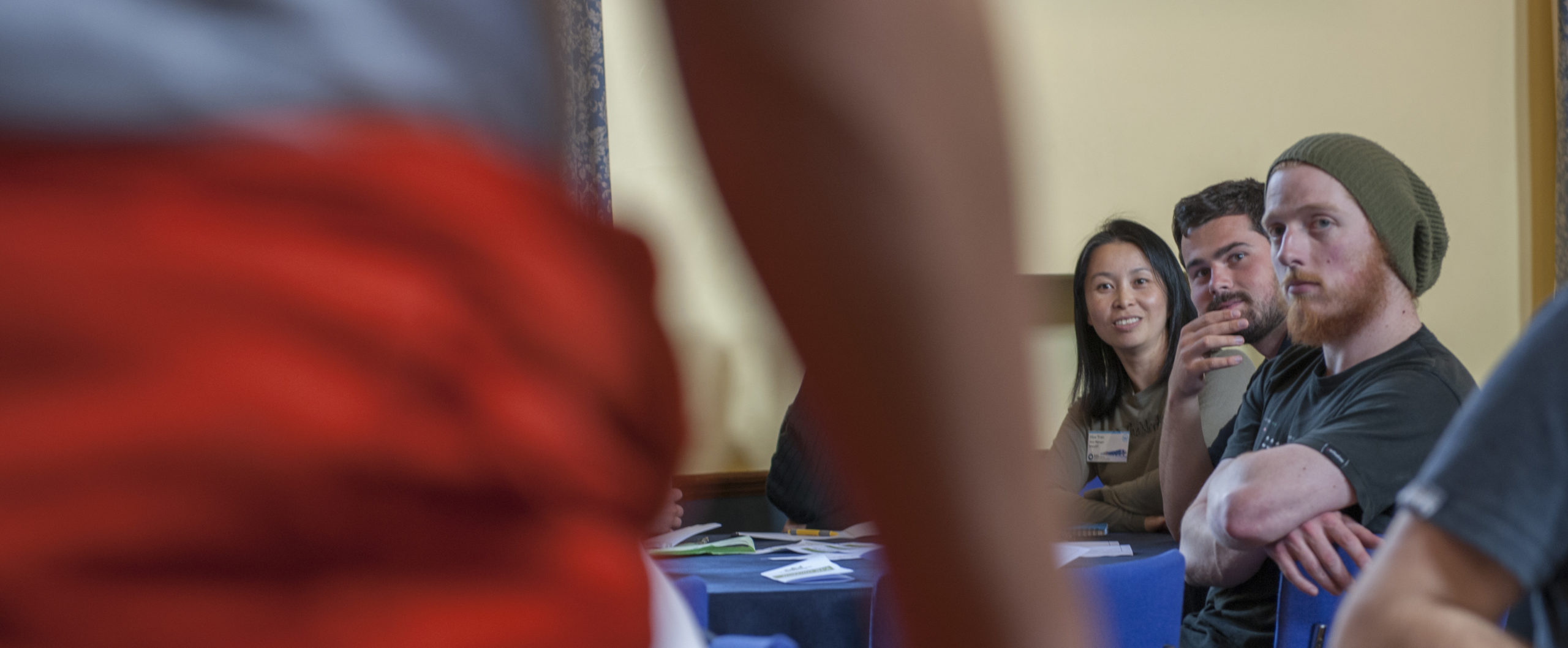 Kim th√∫y using a laptop.