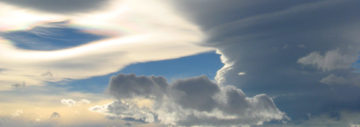 Lenticular clouds over James Ross Island, Antarctic Peninsula.