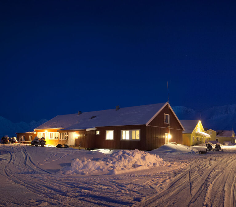 The UK station at theResearch village at Ny Alesund on Svalbard