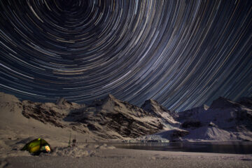 Timelapse star trails on South Georgia