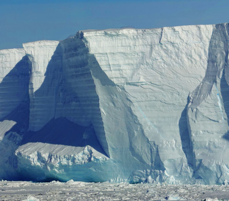 Ice Cliffs at Gromit's Creek, English Coast, Antarctica