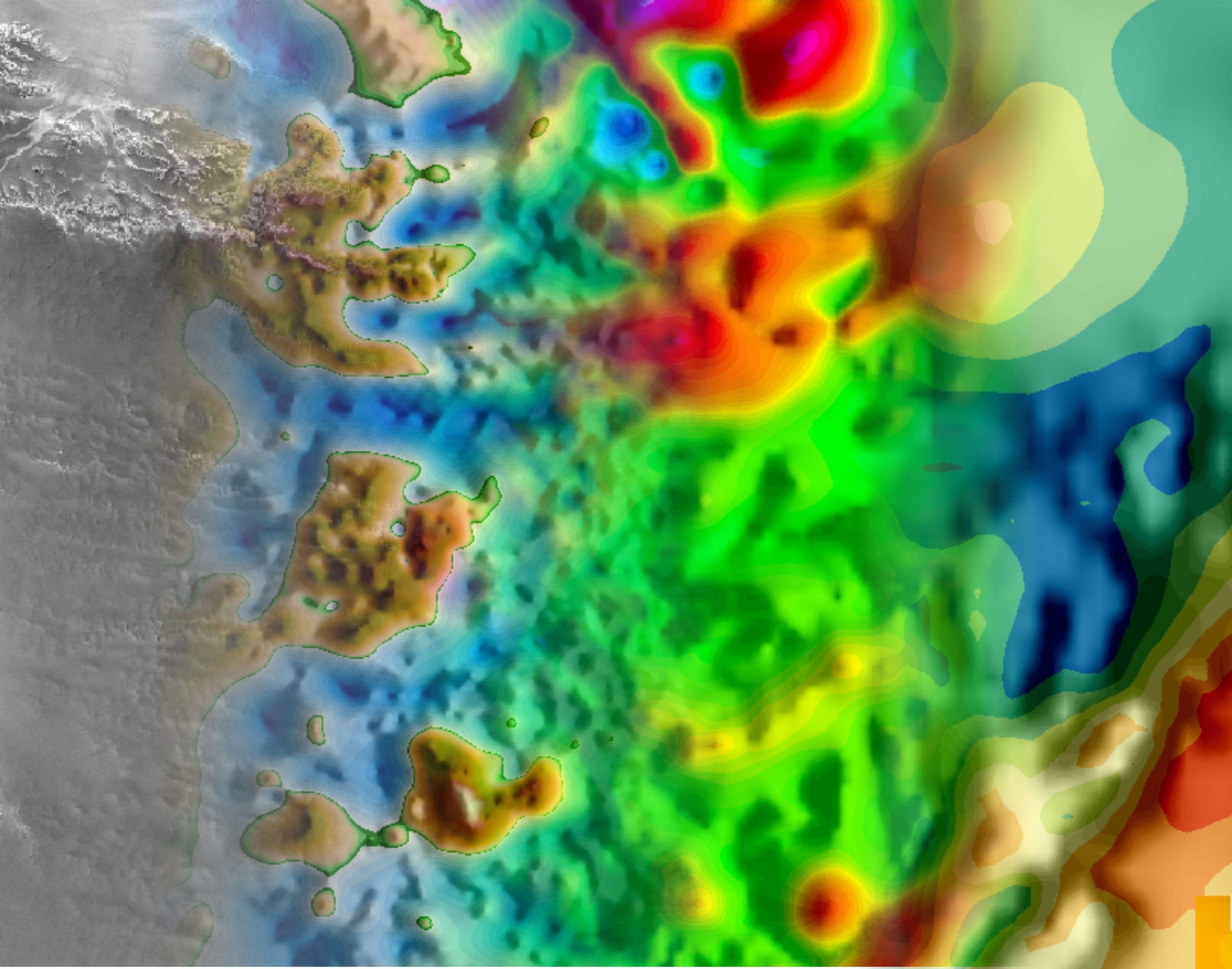 A close up of a colorful background.