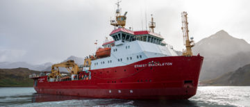 A large ship in a body of water.