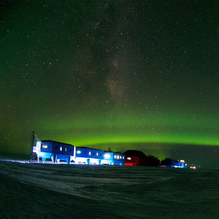 Aurora over Halley VI