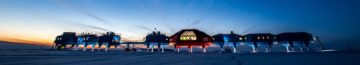 Low sun over Halley VI Research Station