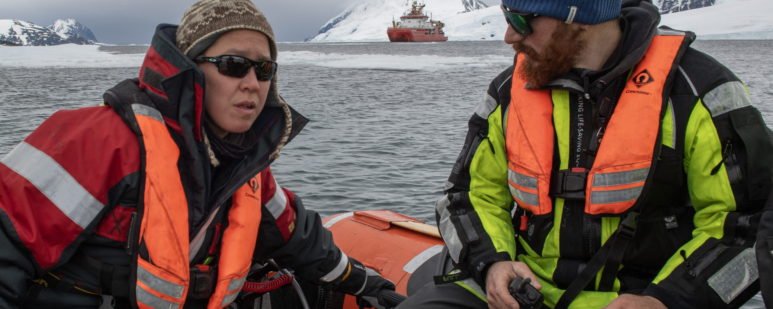 small boat landings from RRS Sir David Attenborough