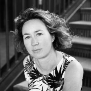 Danielle boudreau sitting on a bench.