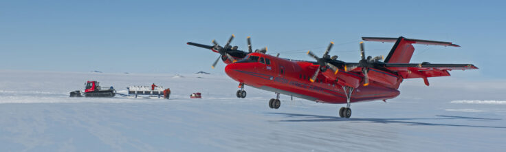 Dash7 blue ice landing