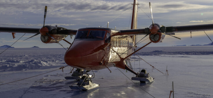 A BAS Twin Otter at Sky Blue