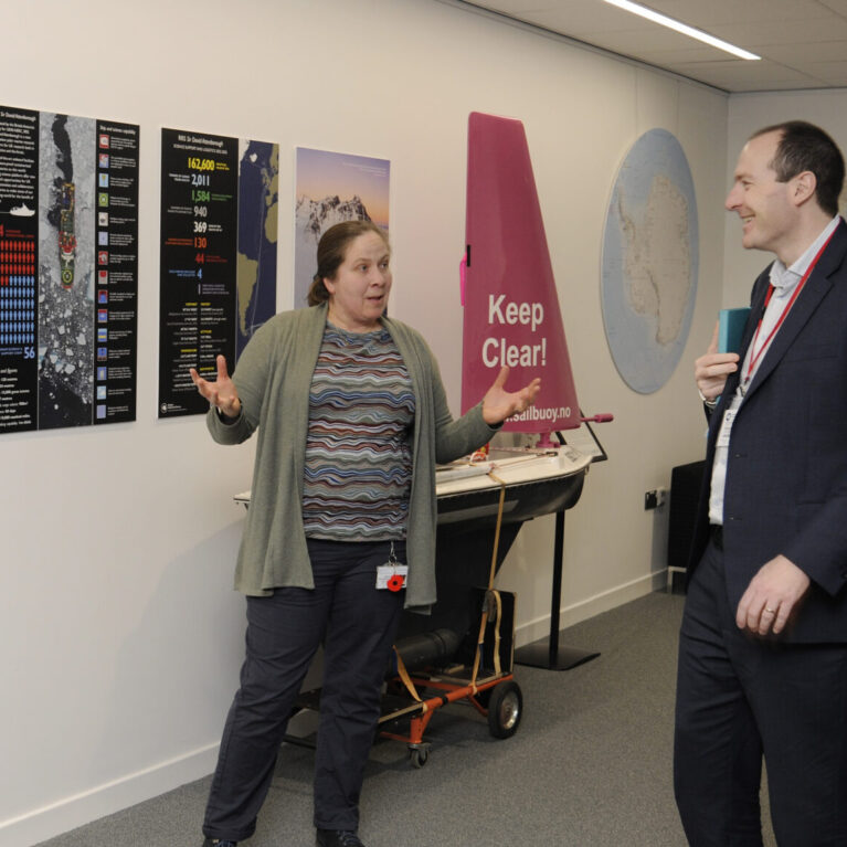 BAS briefings to the UKRI CEO during a visit to BAS Cambridge