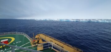 A large ship in a body of water