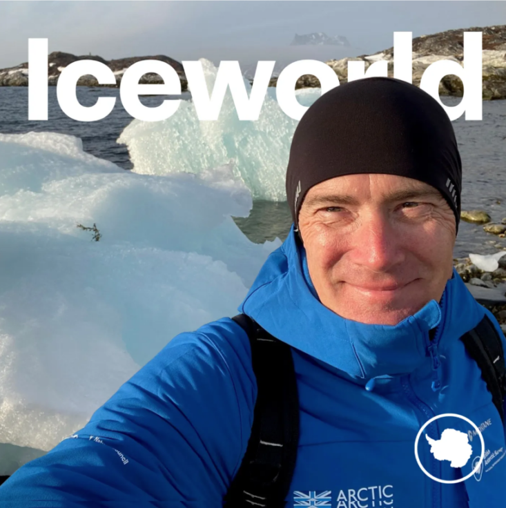 A man wearing a blue hat